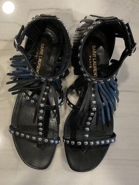 Saint Laurent Babylone
Studded Fringe Gladiator
Sandals size 8.5